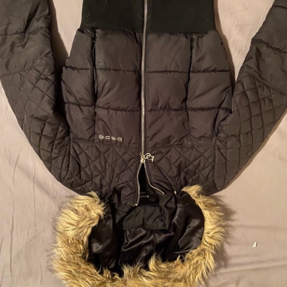 Bebe crop puffer jacket